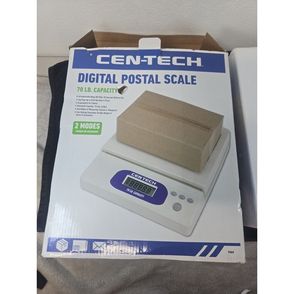 Cen-Tech Digital Postal Scale 70-lbs. - Model 95069 AC Adapter Or 9V Battery New